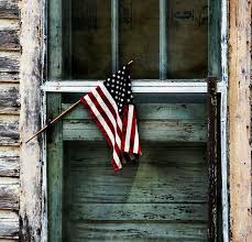 Flag on Cabin Picture